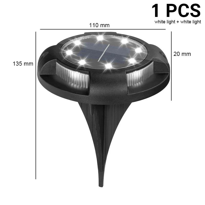 

Super Bright Solar Powered Ground Lamp Outdoor Patio Light Waterproof Garden Lawn Decorative Stairway Step Lamp Night Light