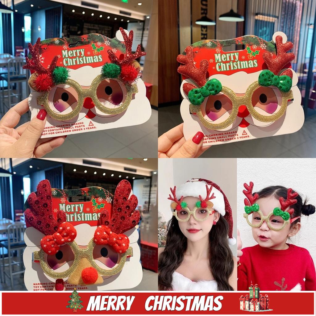 1PCS Christmas Glasses for Kids Adults Festive Holiday Dress Up Accessory Cute Xmas Gift Frames 1PCS