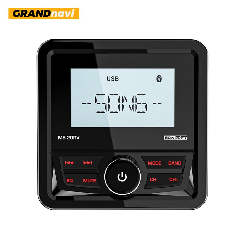 GRANDnavi Marine Radio Boat Stereo FM AM Digital Media Audio Player Bluetooth Waterproof For Yacht ATV UTV Golf Cart Motorcycle Marine radio