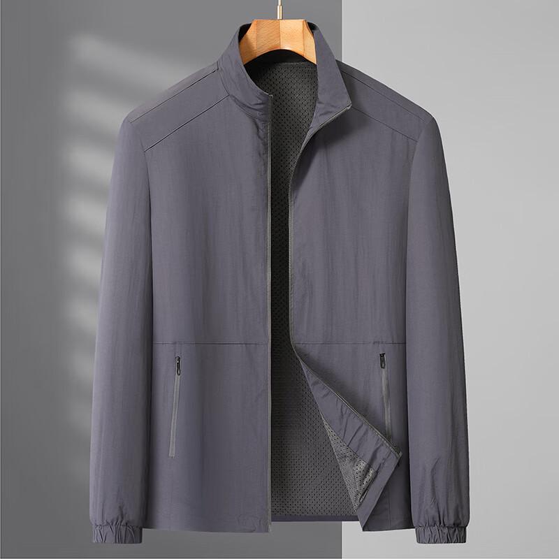 

Men s Plus Size Solid Stand Collar Casual Jacket 6XL