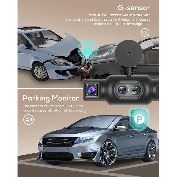 4-Channel 360 Degree Dash Cam For Cars WIFI APP Car DVR FHD 1920*1080P 4 Camera Lens Video Driver Recorder Rear View Camera