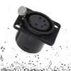 5-core XLR Connector Female Jack Socket Panel Mounted Type Square Shape Base
