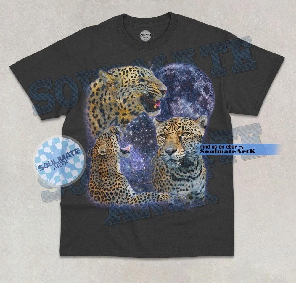 Three Cheetah Moon T-Shirt Funny Cheetah Animal Lover Unisex Graphic Shirt S