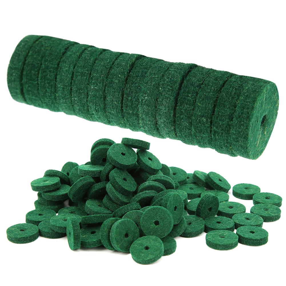 

180PCS Green Pure Wool Piano Keyboard Felt Pad Round Musical Instrument Accessory
