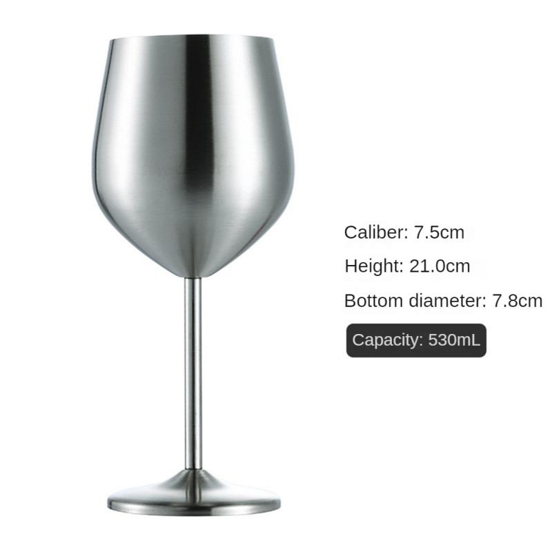 

Бокалы для вина из нержавеющей стали, небьющиеся металлические коктейльные бокалы, 500 мл, для употребления коктейлей и вина в баре и дома
