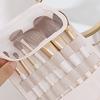 Multipocket Design Cosmetic Handbag Zipper Closure Double-layered Portable Makeup Pouch Separate Dry and Wet Comfortable Handle