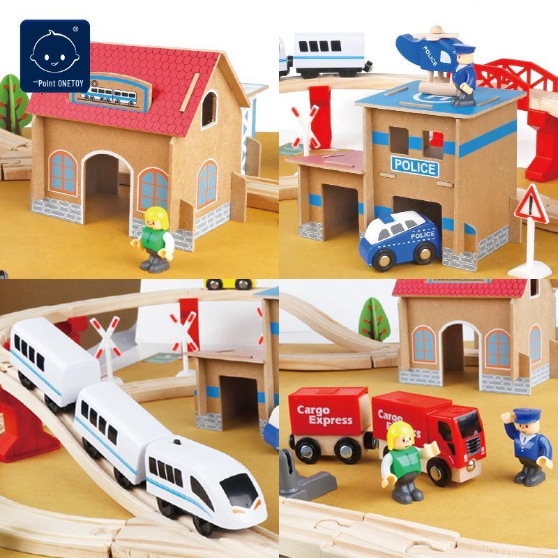 88-Piece Wooden Train and Farm Set for Kids, Educational Toy for Ages 3+