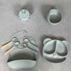 8-Piece Silicone Baby Tableware Set: Suction Cup Plate & Bowl for Baby Meals