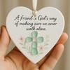 Sea Glass Art Friendship Ornament Handmade Sea Glass Christmas Tree Ornament TRUE Friends Are