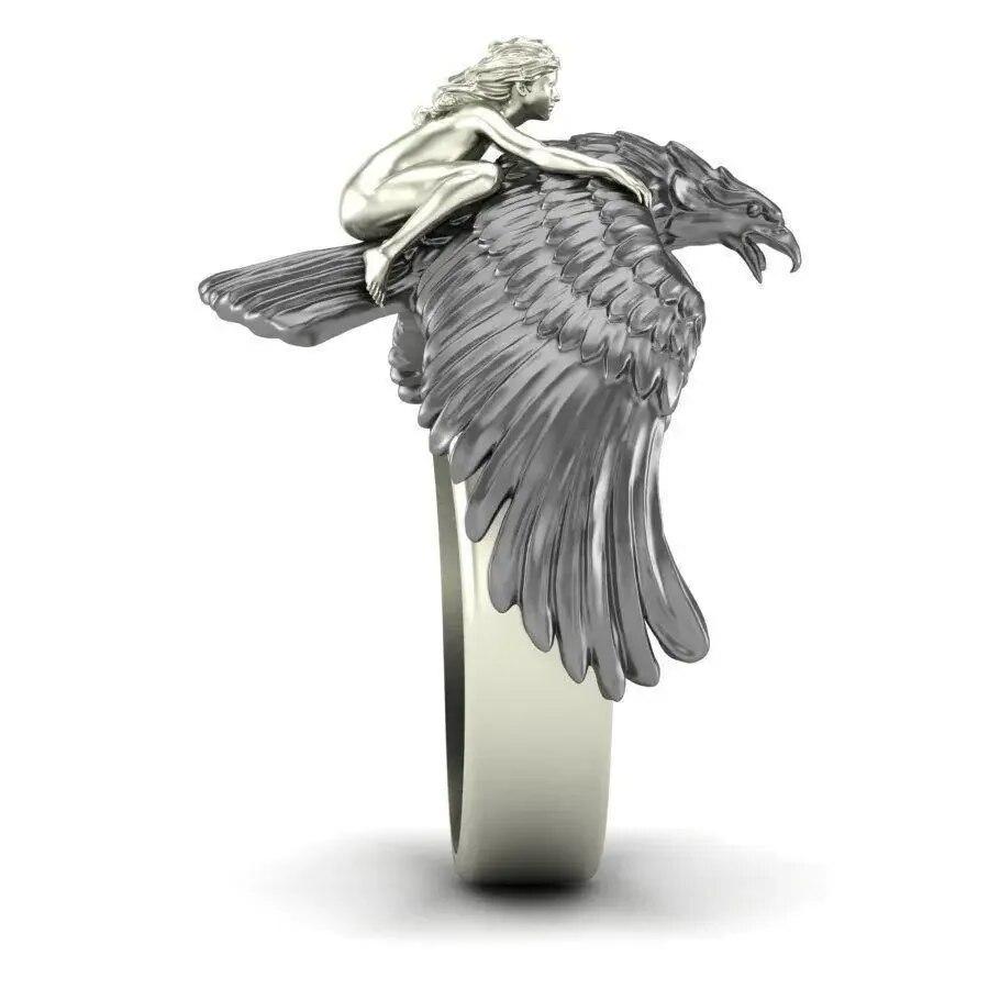 Domineering Metal  Men's Ring Punk Style Enamel Animal Male Rings Jewelry Hand Accessories