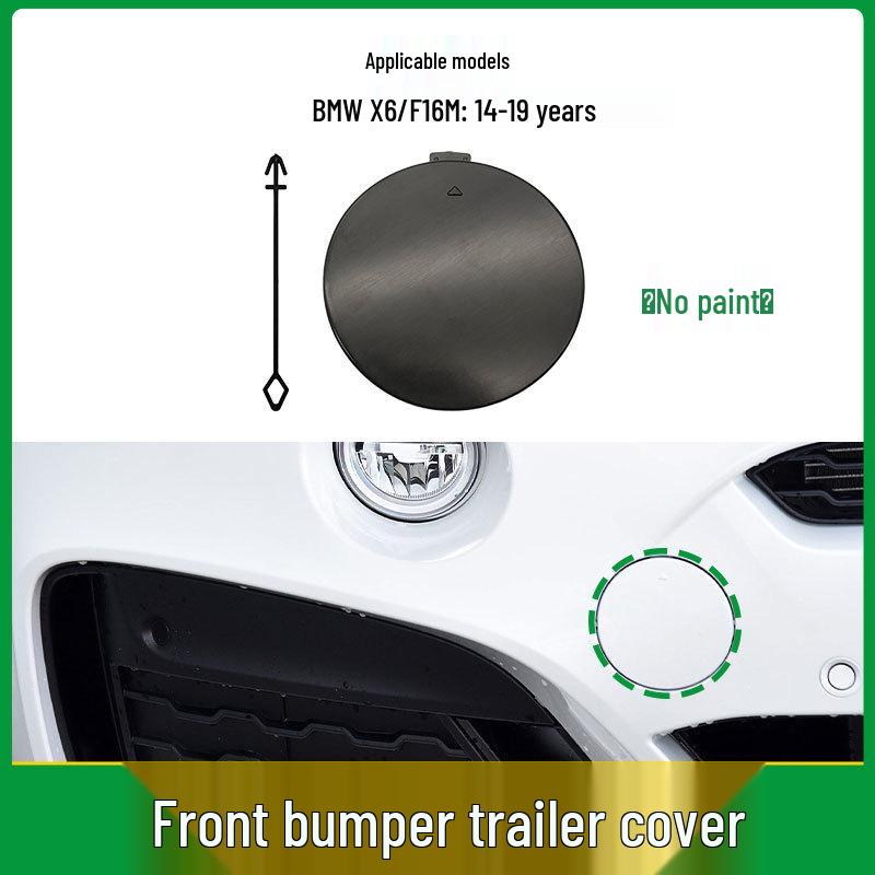 BMW X6 Sport Front Tow Hook Cover for Bumper, F16M, Part #51118065933.