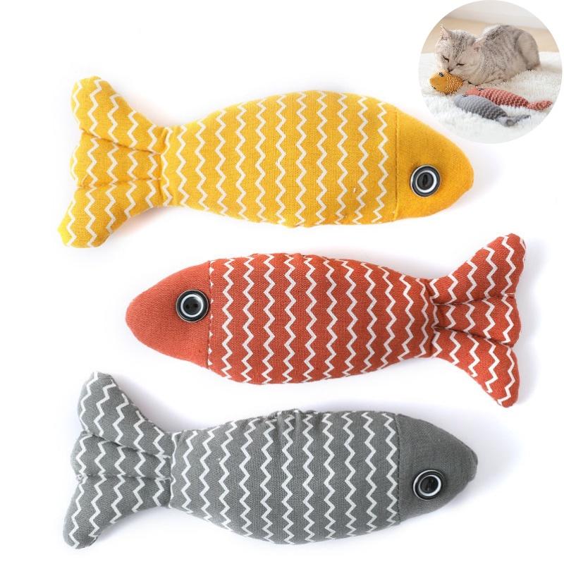 Cross-border Pet Cat Mint Toy For Cats Interactive Catnip Plush Fish Toy