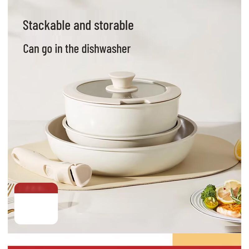 REDCHEF Detachable Ceramic Saucepan Set