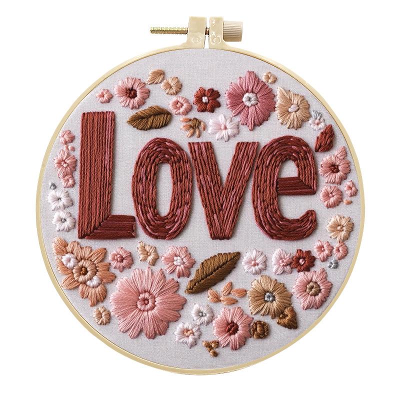 

1 шт. Вишивка до Дня святого Валентина Набір для рукоділля з тканини своїми руками з інструментами 20cm