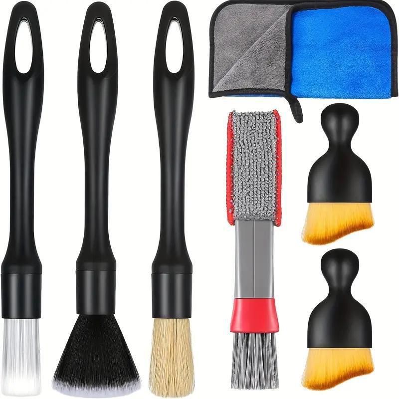 Gray Short Handle Tire & Wheel Cleaning Brush