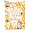 Flannel Blanket Nap Blanket Bee Printed Blanket Four Seasons Super Soft Office Blanket Sofa Blanket
