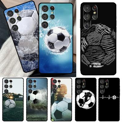 Pouzdro s fotbalovým míčem pro Samsung Galaxy S22 S21 Ultra Note 20 S8 S9 S10 Note 10 Plus S20 FE S21 FE