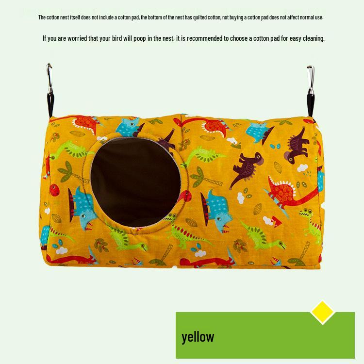 Cozy Autumn & Winter Parrot Nest: Thickened Cylinder Sleeping House for Cockatiels & Peony Birds