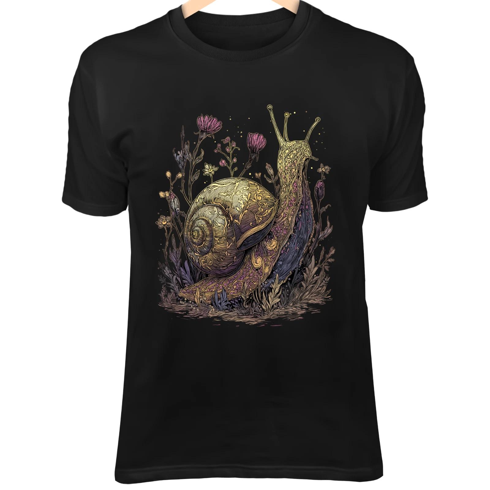 Magical Snail Art - Luminous Shell, Vines, Wildflowers & Enchanted Nature Aura 4XL