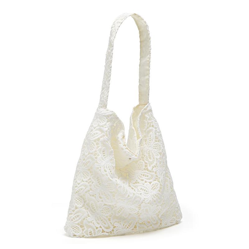 Single-shoulder Bag Simple Lace Gentle Fairy Large-capacity Commuting Tote Bag