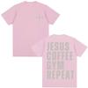 Jesus Coffee Gym Repeat Christian Graphic T Shirts Men Women Fashion Vintage Gothic T-shirt Oversized Cotton Tees
