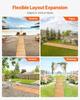 Wooden Garden Pathway, 24 Ft L X 17 In W, Non-Slip Straight Garden Walkway, Roll Out Cedar Outdoor Walkway Path with Wire Rope Connection, Decorative