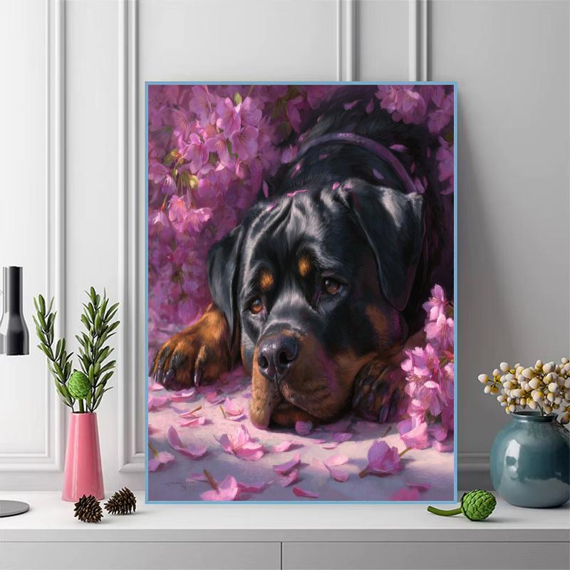 Rottweiler Pattern 3pcs 100% Round Full Drill 5D DIY Diamond Painting Embroidery Cross Stitch Rhinestone Décor