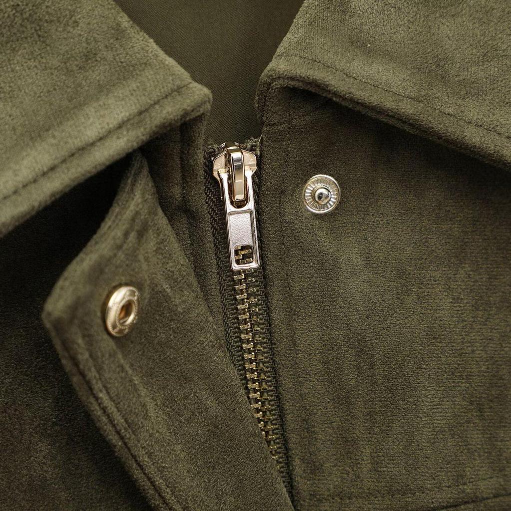 TAOP&ZA Women's Suede Bomber Jacket - Summer Commute Fashion