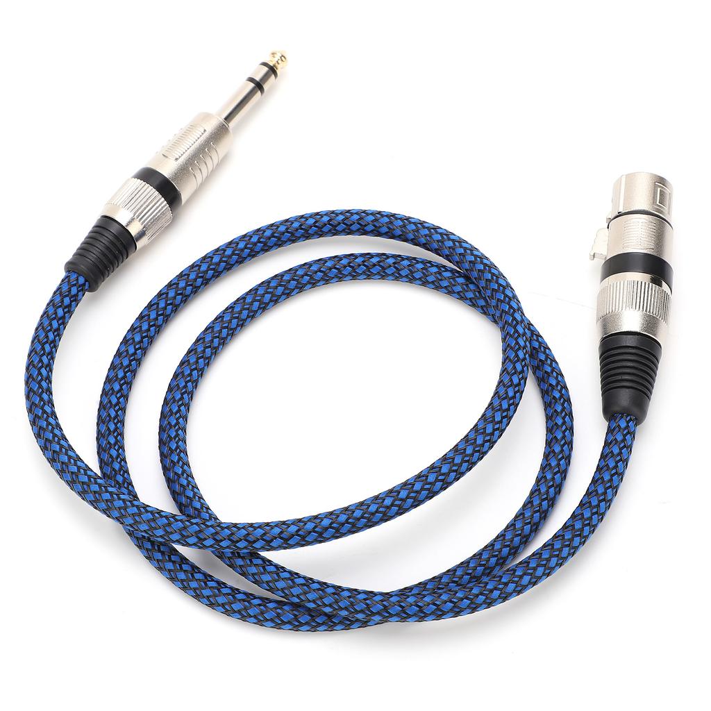 Cabo de Áudio XLR Linha Balanceada Cobre Livre de Oxigênio Trançado em Nylon para Mixer Microfone Condensador(10m 32,8 pés )