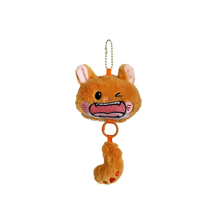 Cute Long-tail Cat Plush Doll Bag Pendant Girl Heart Cat Doll Hanging Ornament Birthday Doll Gift