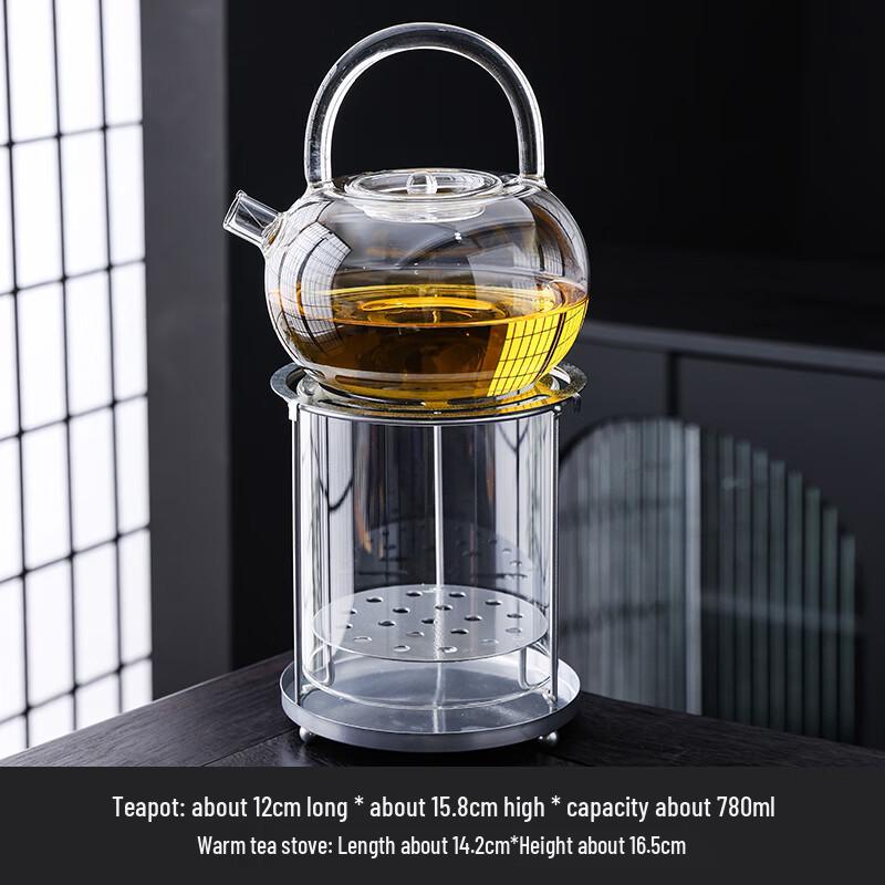 Handun Outdoor Camping Transparent Tea Kettle Charcoal Stove