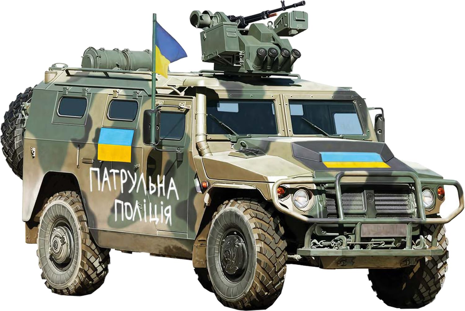 

Турель Ace Ukraine Teagle M Alvaret оснащена пластиковою моделлю UA72188 1/72