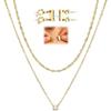 Bobisty Layered Necklaces for Women 14K Gold Plated Choker Dainty Necklace with 5A Cubic Zirconia Pendant Jewelry Birthday Gifts