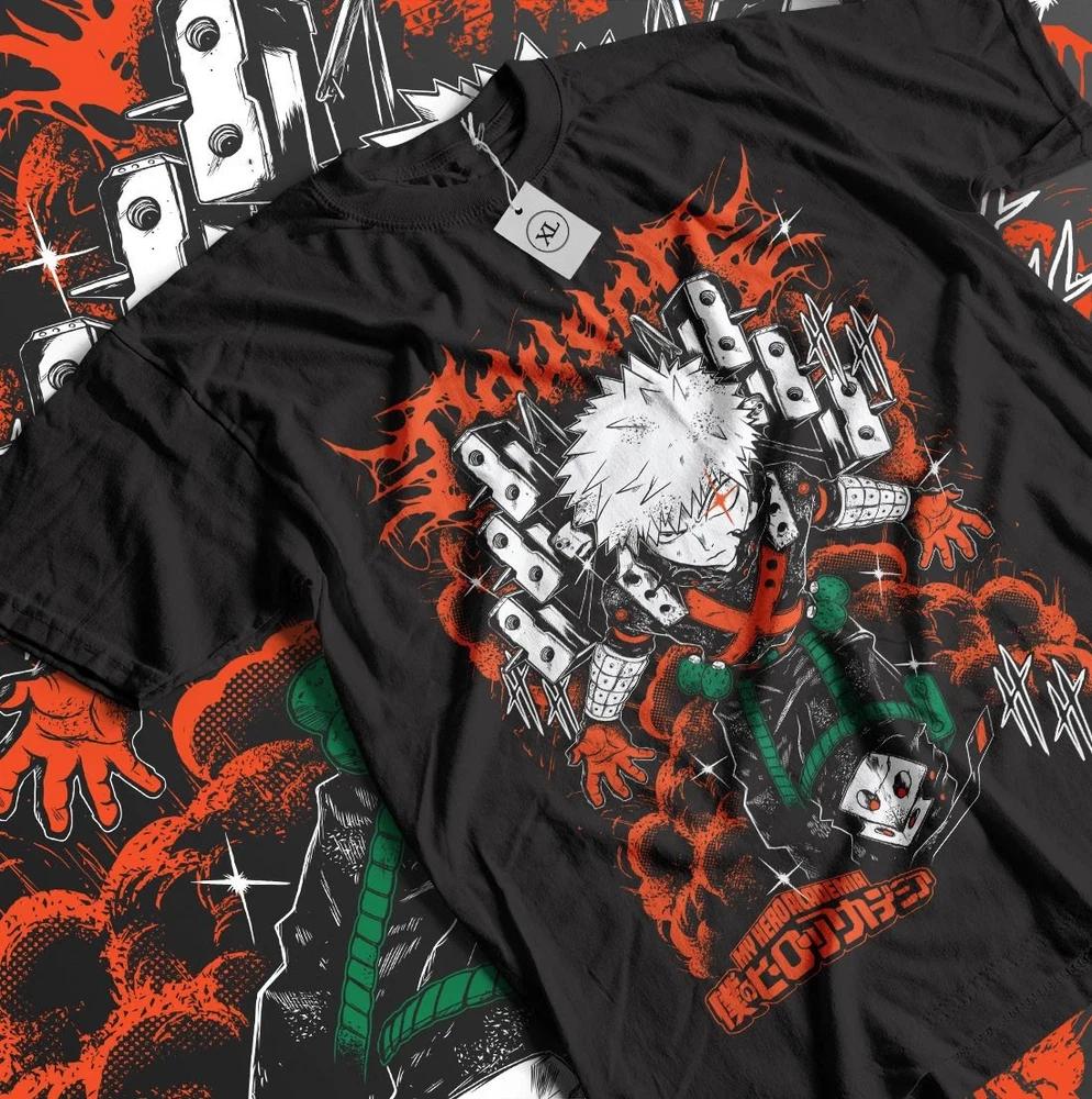 Anime My Hero Academia Bakugo The Hero Black TShirt S