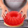 Silicone Cake Tins for Baking Fluted and Round Set of 2 Pack,9 Inch Nonstick Cake Pans Moulds Loaf for Donut Muffin Cookie