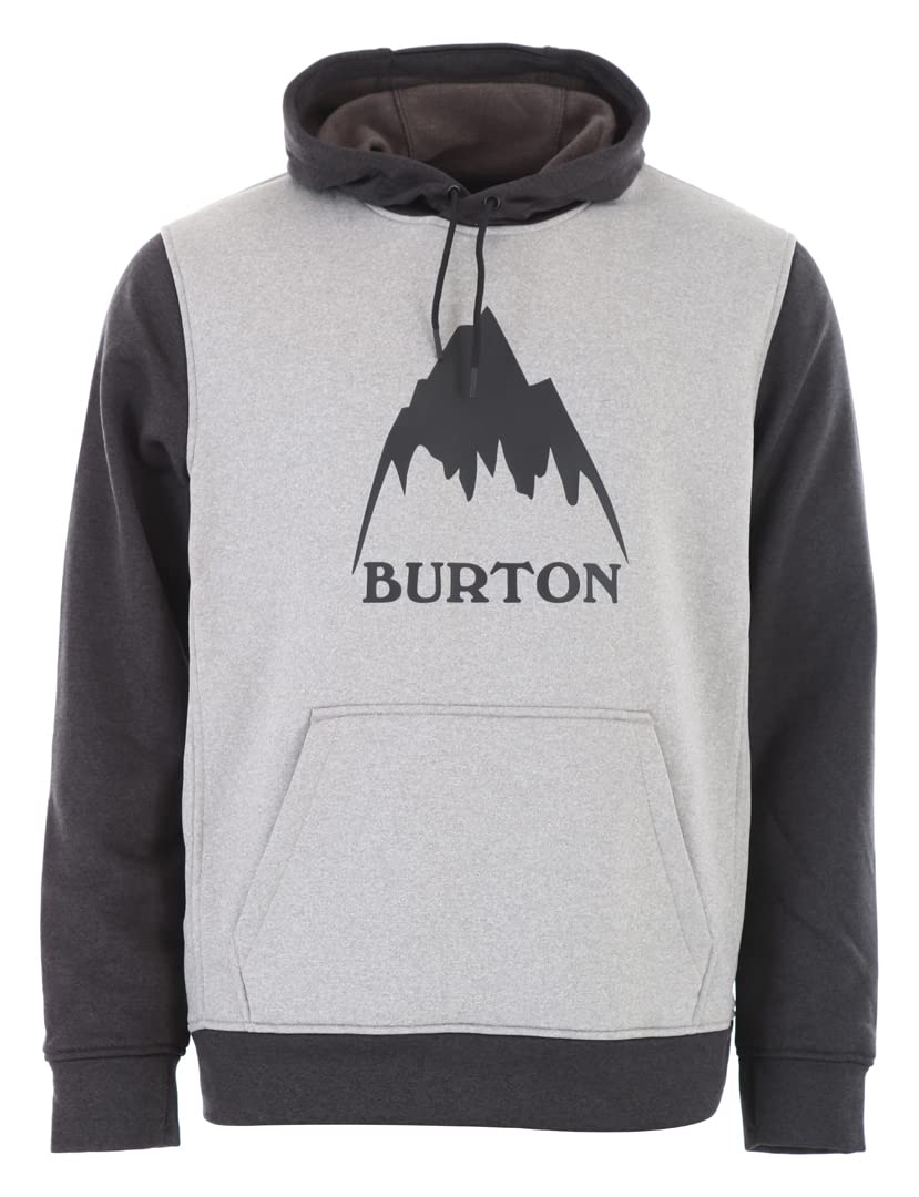 

Burton Snowboard Oak Hoodie, Men s Pullover, 2020-21 Model, Medium, Gray/Trublack