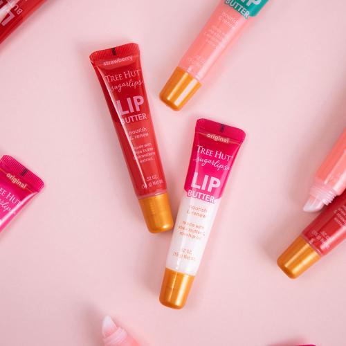 Tree Hut Sugar Lips Lip Butter 3 Piece Set [strawberry+original+watermelon] +free Tree Hut Mirror