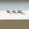 Alleun 14K 18K Teardrop One-Touch Ring Gold Earrings Bold Mini