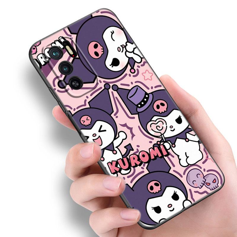 Carina Cover Nera in Silicone Sanrio Kuromi per Telefono Xiaomi Redmi Note 10 11 11S 12 13 4G 8 9 11T Pro 5G Plus 8T 9S 10S 12S