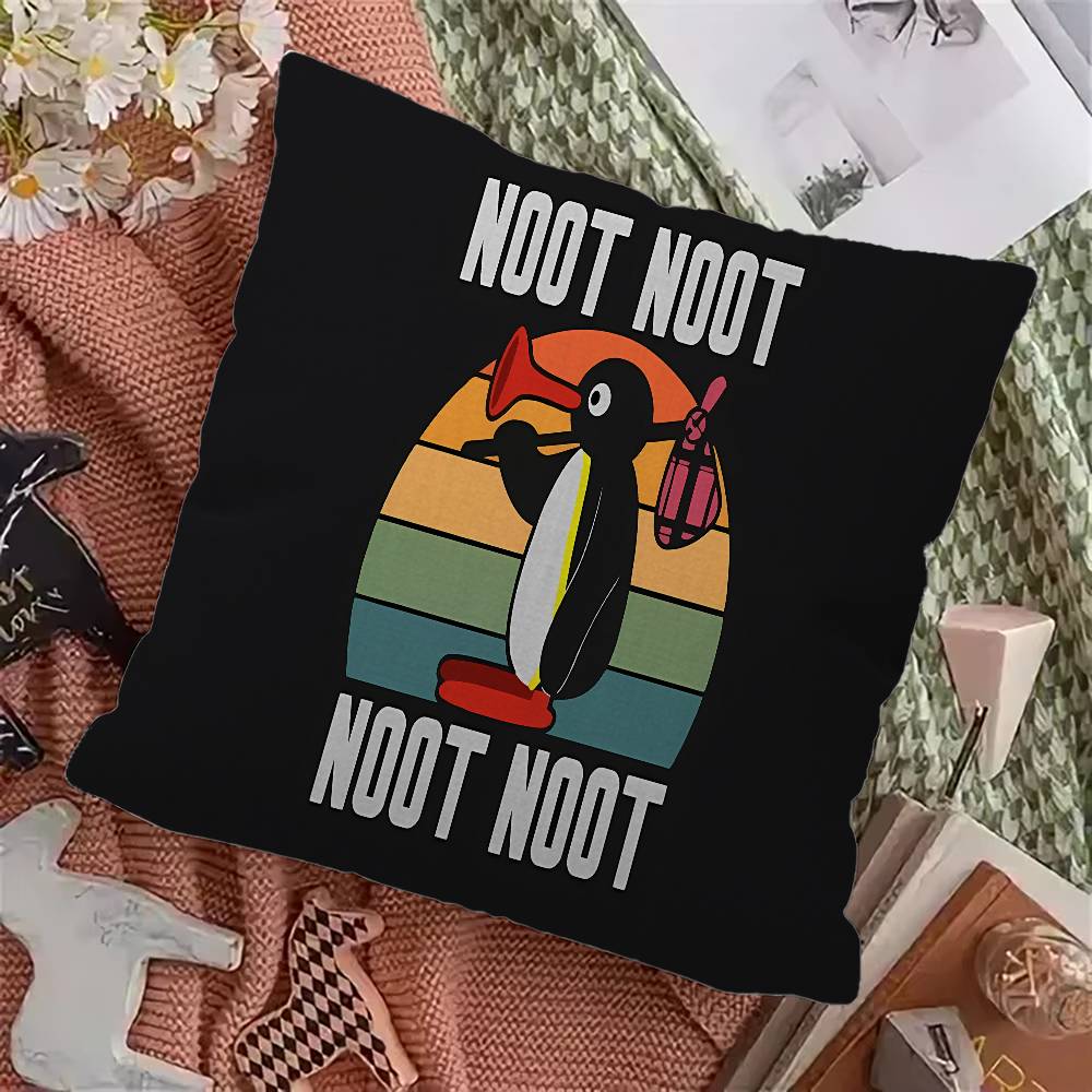 Pingu Pinga Penguin Cushion Cover Pillow Cover Decor Pillowcase Printed Cushion Case for Couch