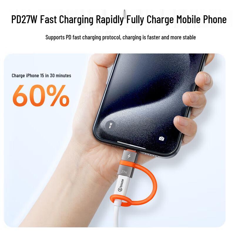 Bi Ya Zi Adaptér Lightning na USB-C PD Rychlé nabíjení