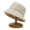 Unisex Harajuku Bucket Hat Solid Men Fishing Fisherman Hat Autumn Winter Lamb Wool Outdoor Warm Panama Cap For Women