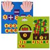 Educational 2PCS Kindergarten Felt Finger Math Busy Board Montessori Learning Toy Preschool Manipulatives for Classroom Kids