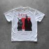 T-shirt Estiva da Donna Vintage Leon The Professional Cotone Traspirante e Assorbi Sudore Tee Streetwear Oversize Larga Casual