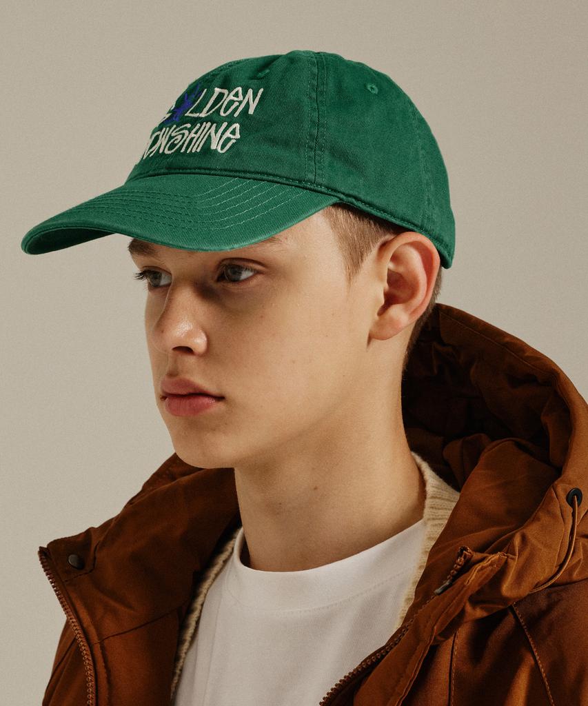 GOLDEN SUNSHINE Washed Logo Ball Cap_Green