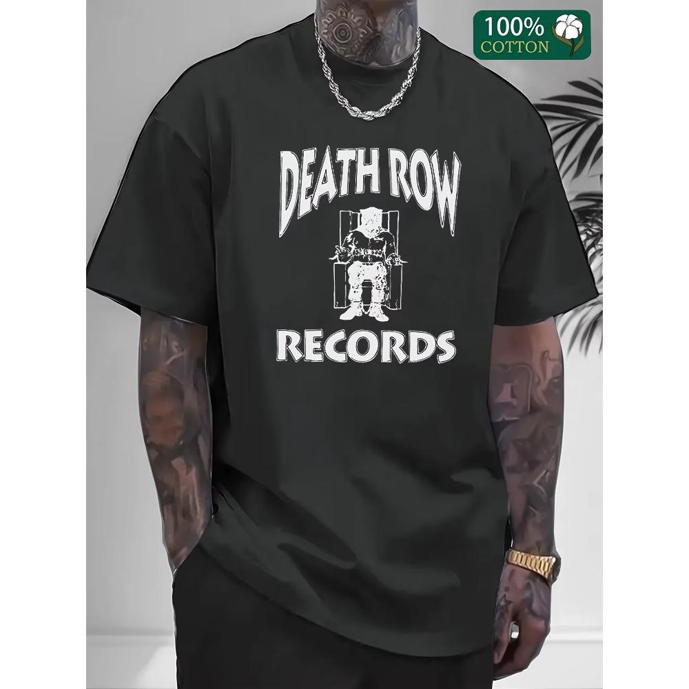 Men's Navy Blue Graphic T-Shirt - , Casual Round Neck, Short Sleeve - Ideal for Summer Leisure & Street Style Fashion