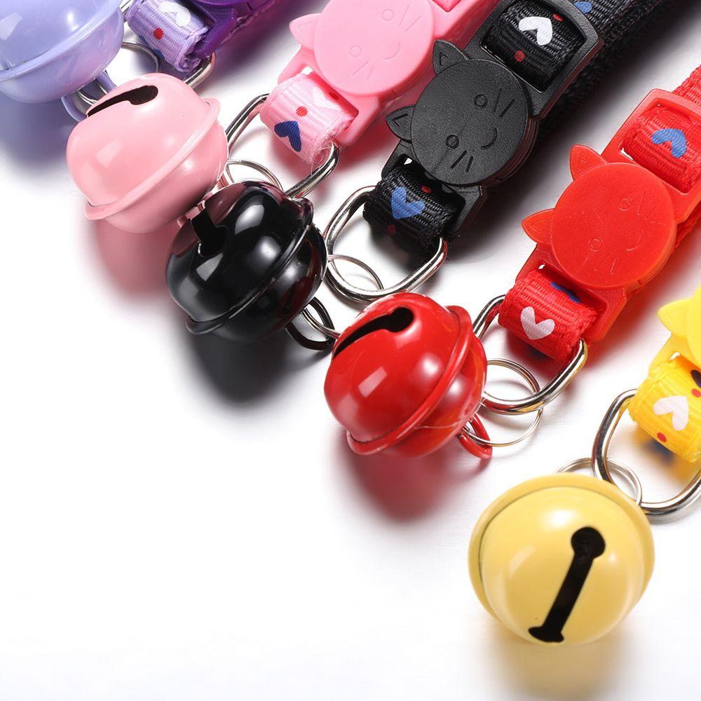 Buckle Bell Pendant Pet Supplies Love Heart Kitten Necklace Cat Collars Dog Collar