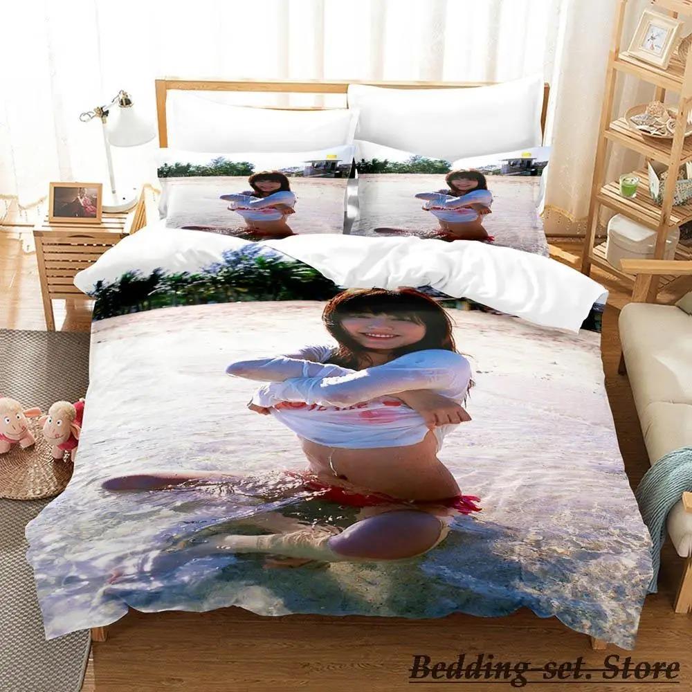 

Новый комплект постельного белья Bikini Sexy Girl Yumi Sugimoto Single Twin Full Queen King Size Bed Set Adult Kid Bedroom Duvetcover Sets 70x133cm 2pcs
