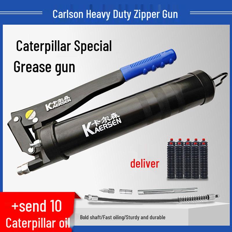 Carlson Zipper Grease Gun: Mini Excavator Chain Type Mechanical Lubricating Oil Bullet Gun
