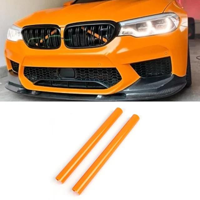 Car Front Grille Trim Strips Cover Auto Style Sticker Durable For BMW X3 X4 X5 G01 G02 G05 F25 F26 2011- оранжевый